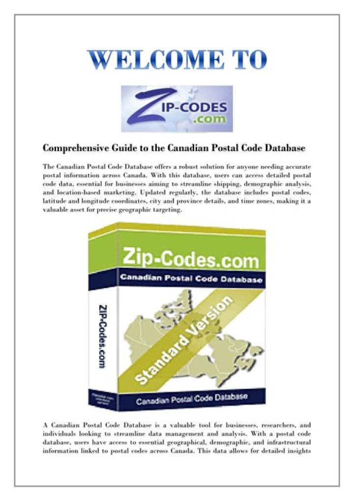 Mastering Canadian Postal Codes: A Comprehensive Guide